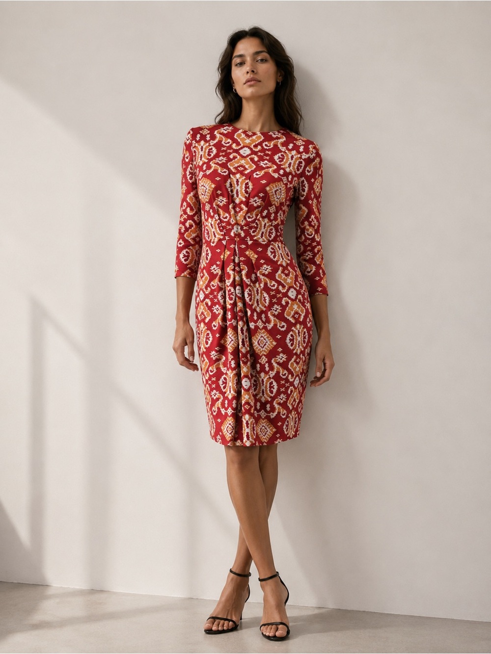 J. McLaughlin Catalina Cloth IKAT Southwest dress